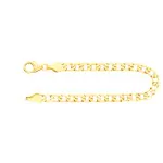 Armband als Panzerkette facettiert in Gelbgold 333 / 8 K, 22 cm lang, 5mm breit, Gewicht ca. 5.6 g.