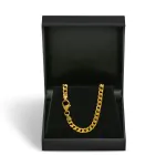 Armband als Panzerkette 4-seitig diamantiert in Gelbgold 585 / 14K, 21 cm lang, 4,8 mm breit, Gewicht ca. 17.9 g.