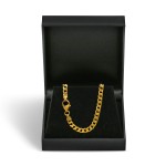 Armband als Panzerkette 4-seitig diamantiert in Gelbgold 585 / 14K, 18,7 cm lang, 4,2 mm breit, Gewicht ca. 11.8 g.