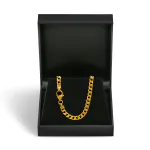 Armband als Panzerkette 4-seitig diamantiert in Gelbgold 585 / 14K, 21 cm lang, 4,2 mm breit, Gewicht ca. 14.1 g.
