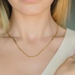 Goldkette als Zwillingspanzerkette in Gelbgold 375 / 9K, 50 cm lang, 2,9 mm breit, Gewicht ca. 4.9 g.