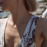 Goldkette als Zwillingspanzerkette in Gelbgold 585 / 14K, 38 cm lang, 2,9 mm breit, Gewicht ca. 4.6 g.