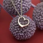 Anhänger Schwingendes Herz Weißgold 12 mm