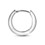 0,03 Karat Diamant Creolen, Weißgold 750 / 18K, Außendurchmesser 11 mm, Breite 1.8 mm, Gewicht ca. 1.9 g