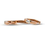 0,06 Karat Diamant Creolen Rotgold in 13 mm