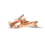 0,12 Karat Diamant Creolen Rotgold in 13.5 mm