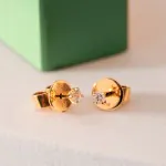 0,10 Karat Diamant Ohrstecker Gelbgold in 2.3 mm