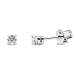 0,15 Karat Diamant Ohrstecker Weißgold in 3 mm