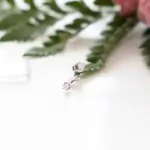 0,15 Karat Diamant Ohrstecker Weißgold in 3 mm
