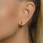 Ohrringe, Creolen, Rotgold 585 / 14K, Außendurchmesser 15.7 mm, Breite 2.3 mm, Gewicht ca. 4.4 g