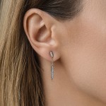 0,20 Karat Diamantohrstecker Weißgold in 29.3 mm