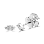 0,05 Karat Diamant Ohrstecker Weißgold in 5.8 mm