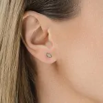 0,05 Karat Diamant Ohrstecker Weißgold in 5.8 mm