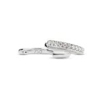 0,13 Karat Diamant Creolen, Weißgold 750 / 18K, Außendurchmesser 11 mm, Breite 11.8 mm, Gewicht ca. 1.5 g
