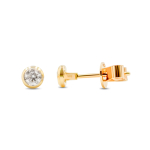 0,30 Karat Diamantohrstecker Gelbgold in 4.5 mm