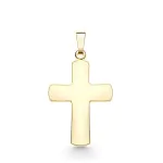 Anhänger Kreuz glanz , Gelbgold 585 / 14K, Höhe 20 mm, Gewicht ca. 0,97 g