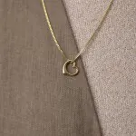 Anhänger Schwingendes Herz Gelbgold 7 mm