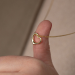 Anhänger Schwingendes Herz Gelbgold 7 mm