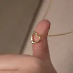 Anhänger Schwingendes Herz Gelbgold 7 mm