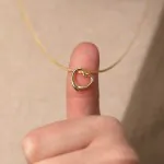 Anhänger Schwingendes Herz Gelbgold 7 mm
