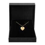 Anhänger Gravurplatte herzform seidenmatt Gelbgold 11 mm