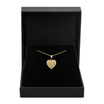 Anhänger Gravurplatte herzform bandmatt 10 mm, Gelbgold 585 / 14K, Höhe 10 mm, Gewicht ca. 1,06 g