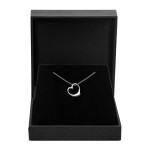 Anhänger Schwingendes Herz , Weißgold 585 / 14K, Höhe 12 mm, Gewicht ca. 0,39 g