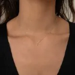 0,1 Karat Diamant Anhänger 4-er Krappe, Weißgold 585 / 14K, Höhe 5.8 mm, Breite 4 mm, Gewicht ca. 0.14 g