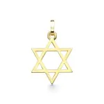 Anhänger Davidstern Gelbgold 16 mm