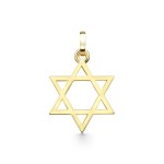 Anhänger Davidstern, Gelbgold 585 / 14K, Höhe 16 mm, Gewicht ca. 0,87 g