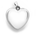Anhänger Herz, Weißgold 585 / 14K, Höhe 16.5 mm, Breite 16.9 mm, Gewicht ca. 1.32 g