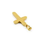Anhänger Kreuz poliert, Gelbgold 585 / 14K, Höhe 21.0 mm, Breite 13.9 mm, Gewicht ca. 1.07 g