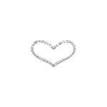 0,15 Karat Diamant Anhänger Herz Weißgold in 10.7 mm