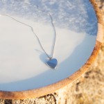 Anhänger Herz mattiert + poliert, Weißgold 585 / 14K, Höhe 16.5 mm, Breite 16.9 mm, Gewicht ca. 1.50 g