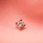 0,15 Karat Diamant Anhänger 4-er Krappe, Weißgold 585 / 14K, Höhe 5.5 mm, Breite 5.1 mm, Gewicht ca. 0.19 g