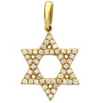 0,19 Karat Diamant Anhänger, Gelbgold 750 / 18K, Höhe 17.0 mm, Breite 12.4 mm, Gewicht ca. 1.20 g