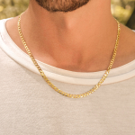 Goldkette als Panzerkette facettiert in Gelbgold 333 / 8K, 42 cm lang, 5 mm breit, Gewicht ca. 9.4 g.