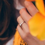 0,50 Karat Diamant Ring mit GIA Zertifikat, Weißgold 585 / 14K, Breite 1,7 mm,Weite 56 mm, Gewicht ca. 2.7 g.