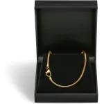 Goldkette als Schlangenkette in Gelbgold 585 / 14K, 65 cm lang, 2,4 mm breit, Gewicht ca. 16.9 g.