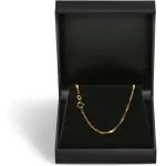 Goldkette als Singapurkette in Gelbgold 750 / 18 Karat, 38 cm lang, 2.9 mm breit, Gewicht ca. 6.5 g.