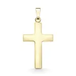 Anhänger Kreuz seidenmatt , Gelbgold 333 / 8K, Höhe 18 mm, Gewicht ca. 0,51 g