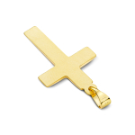 Anhänger Kreuz seidenmatt , Gelbgold 333 / 8K, Höhe 18 mm, Gewicht ca. 0,51 g
