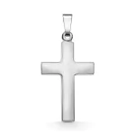 Anhänger Kreuz seidenmatt , Weißgold 333 / 8K, Höhe 21 mm, Gewicht ca. 0,75 g