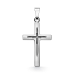 Anhänger Kreuz seidenmatt/diamantiert, Weißgold 333 / 8K, Höhe 21.0 mm, Gewicht ca. 0.67 g