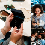 Anhänger Kreuz seidenmatt Weißgold