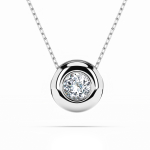 Diamantanhänger in 0,15 Karat, Weißgold 585 / 14 Karat, mit einer 585ger Goldkette, Gewicht ca. 2,2 g.