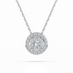 Diamantanhänger in 0,11 Karat, Weißgold 585 / 14 Karat, mit einer 585ger Goldkette