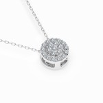 Diamantanhänger in 0,19 Karat, Weißgold 585 / 14 Karat, mit einer 585ger Goldkette