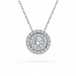 0,24 Karat Diamant Anhänger Weißgold 585 (14K) mit Goldkette für Damen