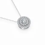 0,24 Karat Diamant Anhänger Weißgold 585 (14K) mit Goldkette für Damen